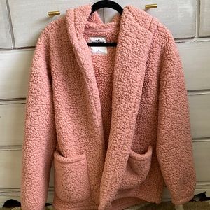 Pink fluffy jacket